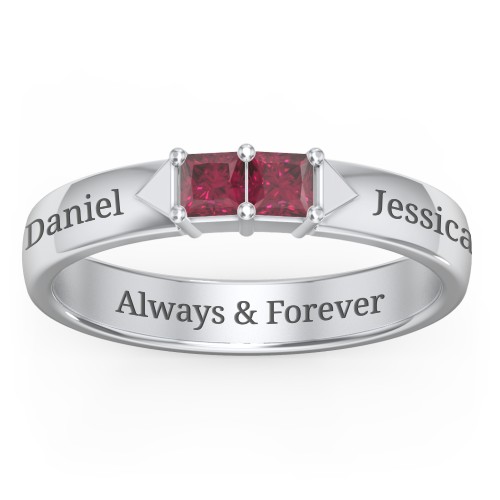 Timeless Romance Ring – Sterling Silver with Ruby