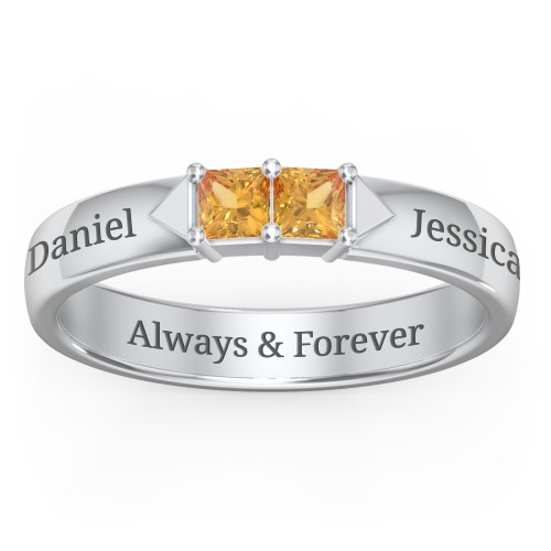 Timeless Romance Ring – Sterling Silver with Citrine