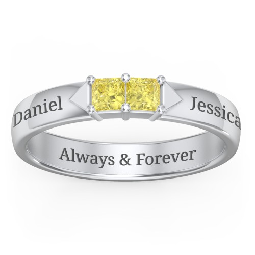 Timeless Romance Ring – Sterling Silver with Citrine