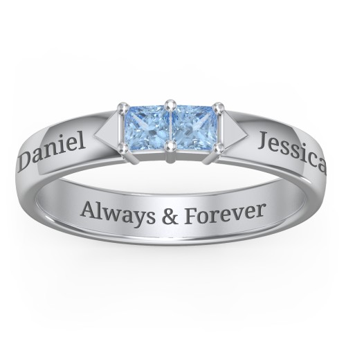 Timeless Romance Ring – Sterling Silver with Blue Topaz