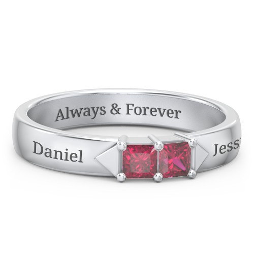 Timeless Romance Ring – Sterling Silver with Ruby