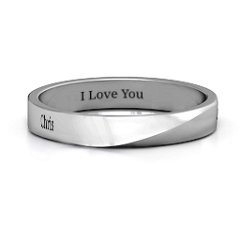 Women's Ridge Diagonal Peak Ring – Sterling Silver