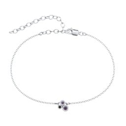 Cluster Bezel Set Stone Anklet