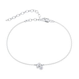 Cluster Bezel Set Stone Anklet