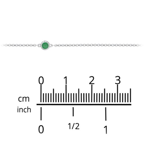 Bezel-Set Round Stone Station Anklet