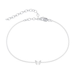 Butterfly Charm Anklet in 925 Sterling Silver