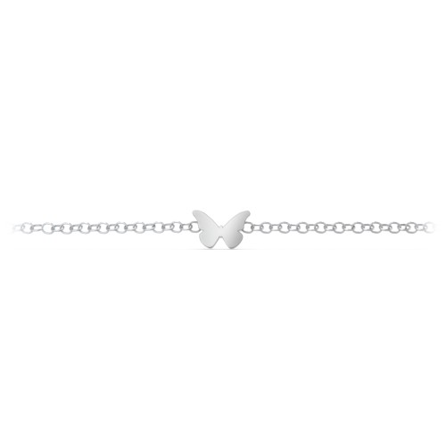 Butterfly Charm Anklet – Sterling Silver