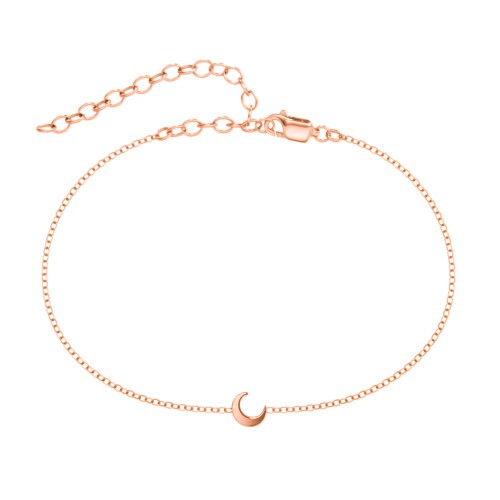 Moon Anklet – 10K Rose Gold