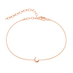 Moon Anklet in 10K Solid Rose Gold