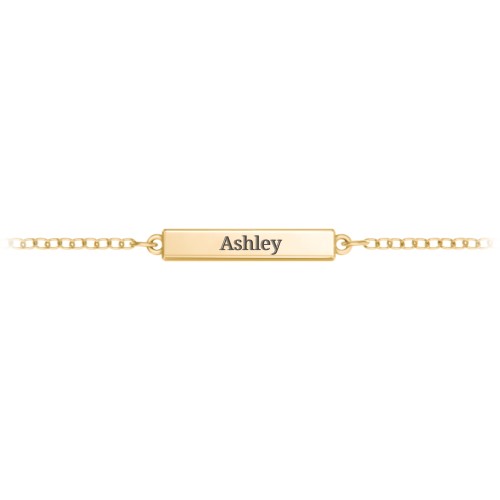 Bar Anklet – 18K Gold Plated Silver