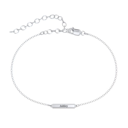 Bar Anklet – Sterling Silver