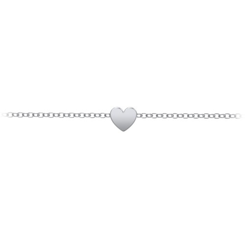 Petite Heart Anklet – Sterling Silver