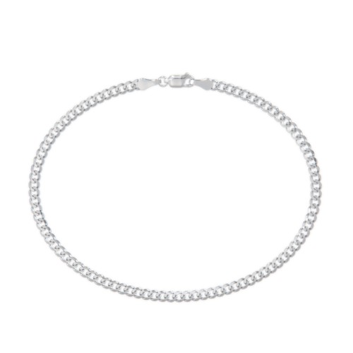 Open Curb Chain 9" Anklet – Sterling Silver