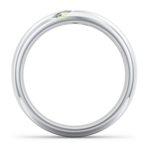 Men's Triple Stone Grooved Ring