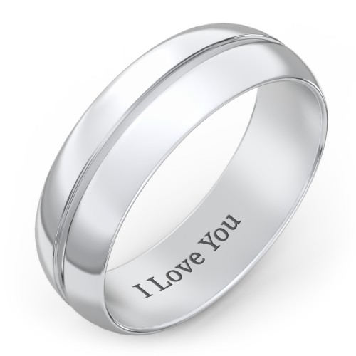 Men's Titus Grooved Ring – Sterling Silver