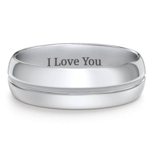 Men's Titus Grooved Ring – Sterling Silver