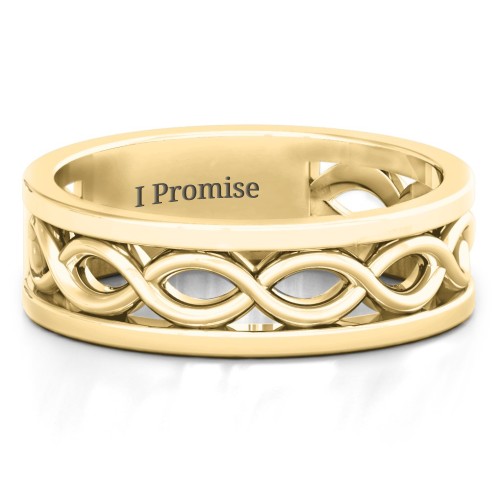 Men's Diadem Infinity Ring – 10K Yellow Gold
