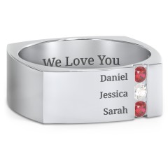 Men's Cache Square-shaped Gemstone Ring