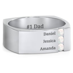 Men's Cache Square-shaped Gemstone Ring