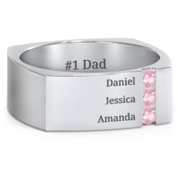 Men's Cache Square-shaped Gemstone Ring