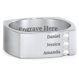 Men's Cache Square-shaped Gemstone Ring