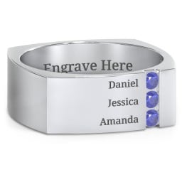 Men's Cache Square-shaped Gemstone Ring