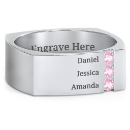 Men's Cache Square-shaped Gemstone Ring