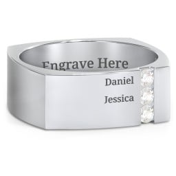 Men's Cache Square-shaped Gemstone Ring