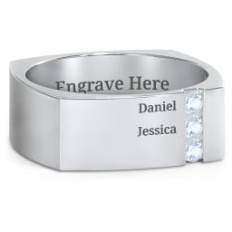 Men's Cache Square-shaped Gemstone Ring