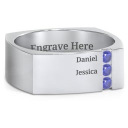 Men's Cache Square-shaped Gemstone Ring