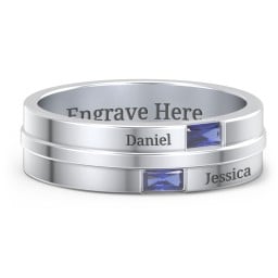 Men's Double Baguette Ring