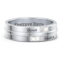Men's Double Baguette Ring