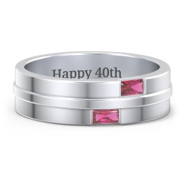 Men's Double Baguette Ring