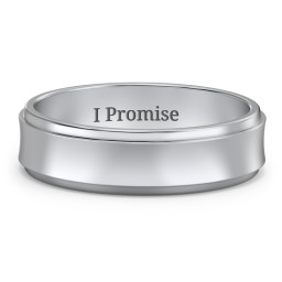 Men's Menelaus Bevelled Concave Ring in 925 Sterling Silver