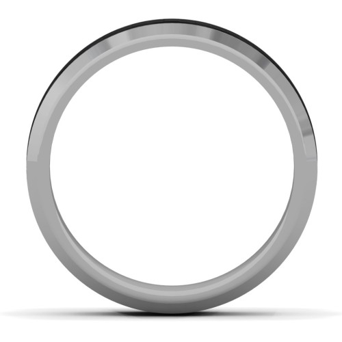 Men's Tungsten Ring with Carbon Fiber Inlay