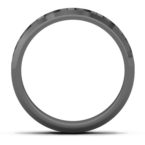 Men's Nightfall Ceramic 8mm Ring with Grey Carbon Fiber Inlay