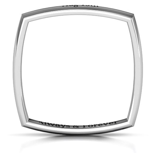 Men's Square Comfort-Fit Band – Sterling Silver