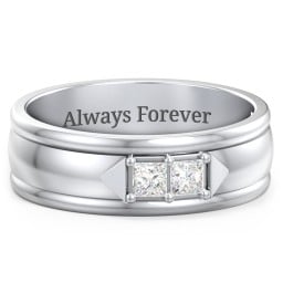 Men's Timeless Two Stone Ring