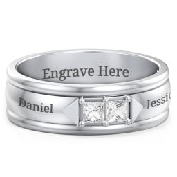 Men's Timeless Two Stone Ring