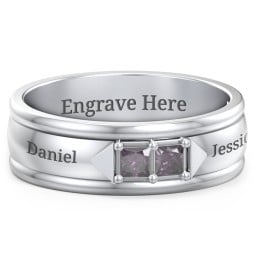 Men's Timeless Two Stone Ring