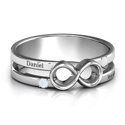 Men's Accented Infinity Ring