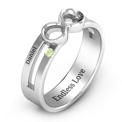 Men's Accented Infinity Ring