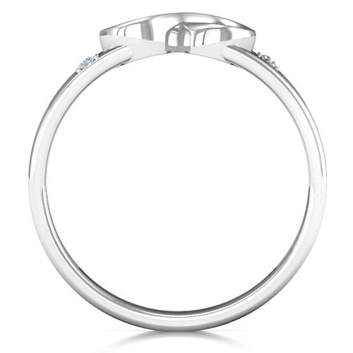 Men's Accented Infinity Ring – Sterling Silver with Cubic Zirconia