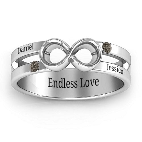 Men's Accented Infinity Ring