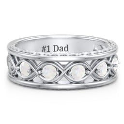 Men’s 5-Stone Infinity Ring