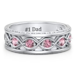 Men’s 5-Stone Infinity Ring