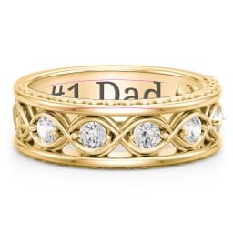 Men’s 5-Stone Infinity Ring