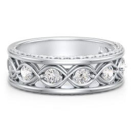 Men’s 5-Stone Infinity Ring