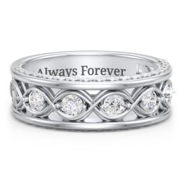 Men’s 5-Stone Infinity Ring