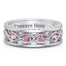 Men’s 5-Stone Infinity Ring